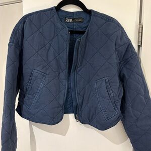 Zara Blue Riding Jacket